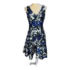 Just...Taylor blue black white floral dress.  Fit and flare size 12.